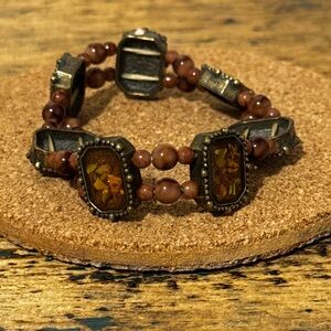 Elegant Brown Beaded Bracelet